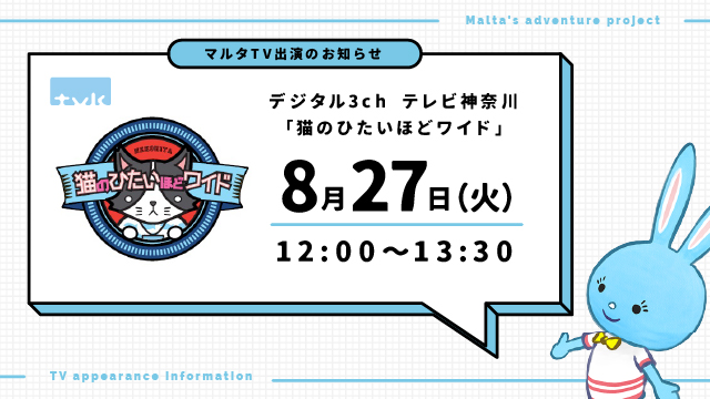 マルタの冒険出演「猫のひたいほどワイド」