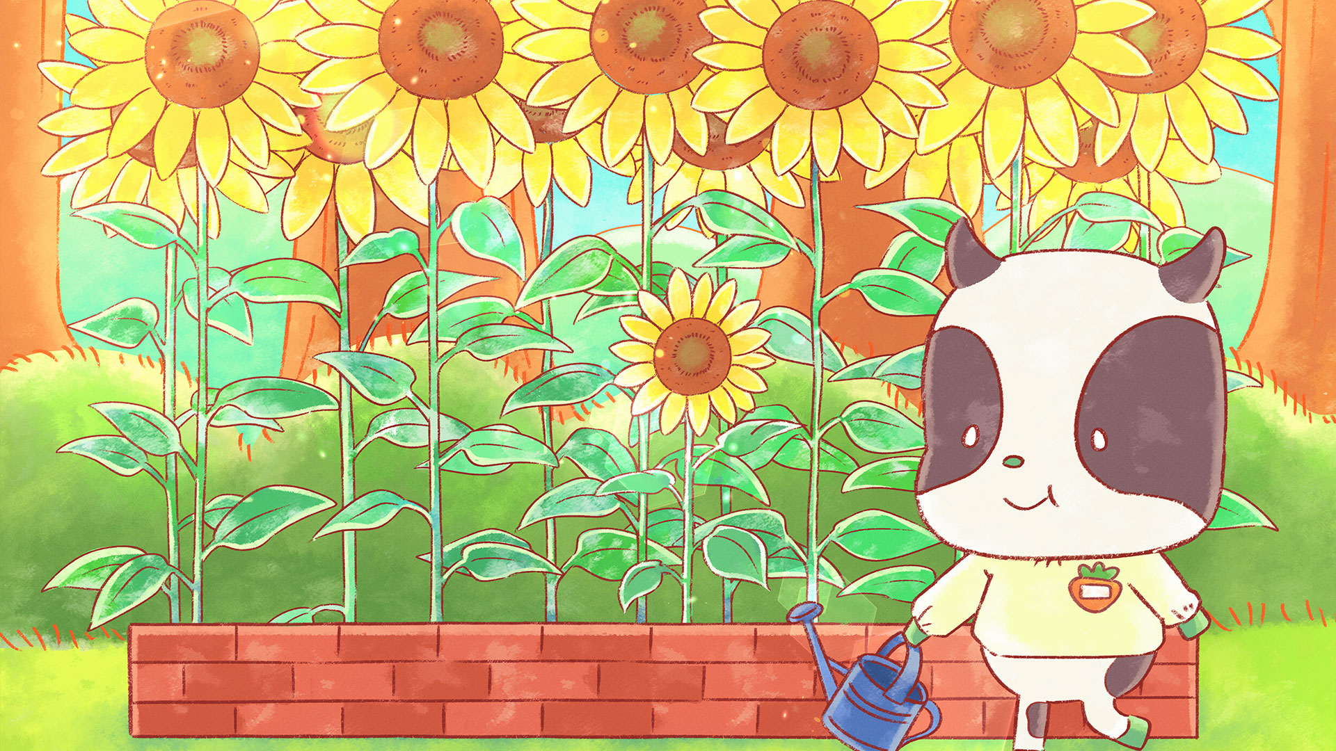 水色のひまわり